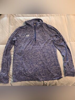 Under Armour Blue Heathered 1/4 Zip Pullover